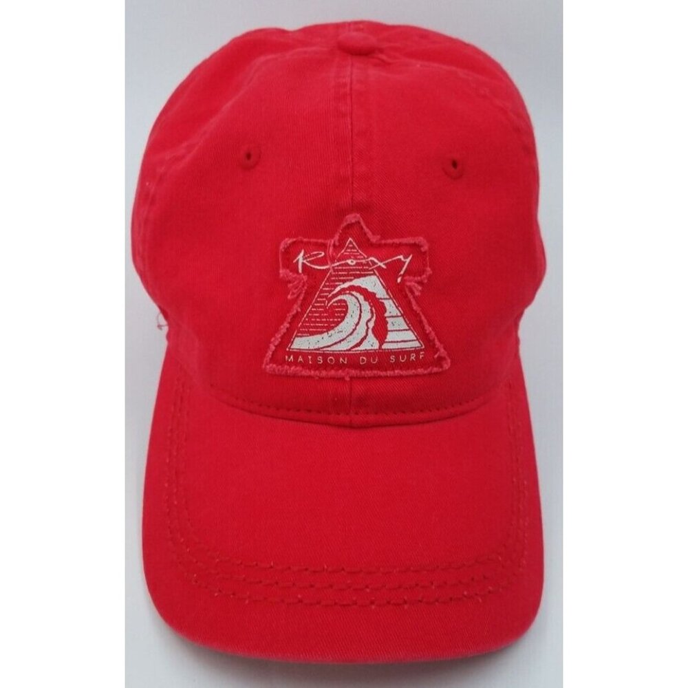Roxy Maison Du Surf Adjustable Red Wave Logo Surfing Beach Baseball Hat Cap